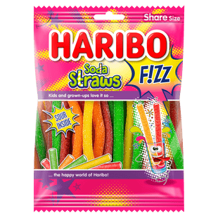 Haribo Soda-Strohhalme sprudeln