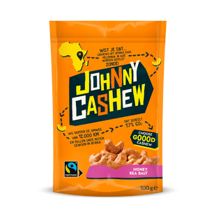 Johnny Cashew Honing Zeezout 100g