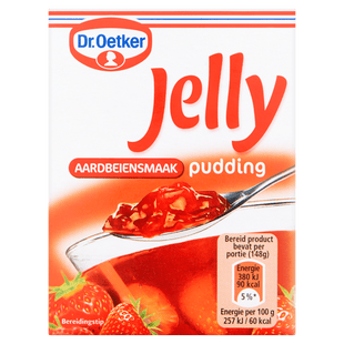 Dr. Oetker jelly pudding aardbeiensmaak