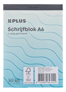 Schreibblock A6 80 Blatt
