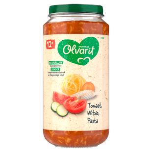 Olvarit 12+mnd Tomaat Witvis Pasta