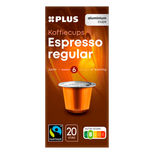Koffiecups espresso regular Fairtrade