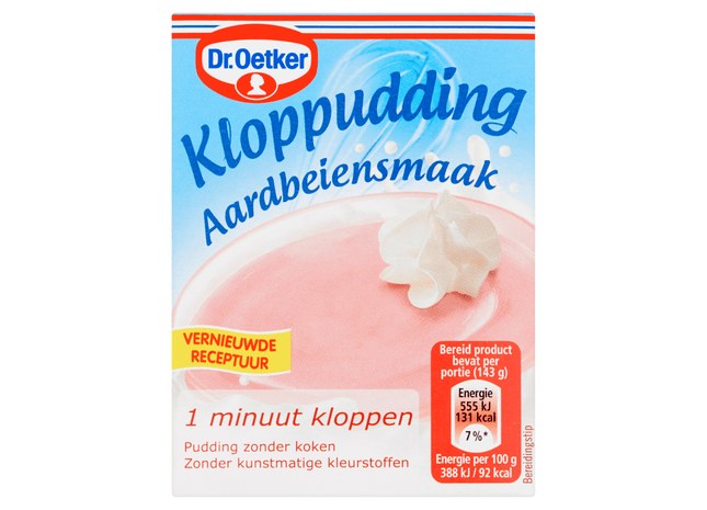 Dr. Oetker Kloppudding aardbeiensmaak