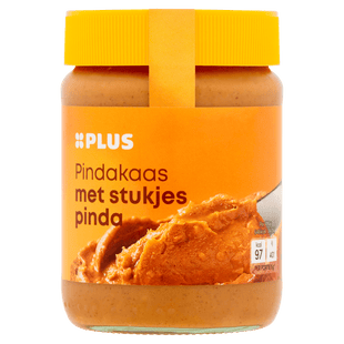 Pindakaas met stukjes pinda