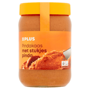 Pindakaas met stukjes pinda