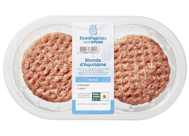 Boerentrots Grillburger 4st  Dutchshopper