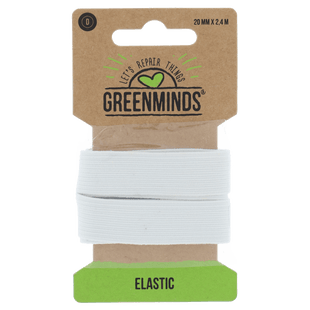 Greenminds Elastiek Wit 20mm 2,4mtr