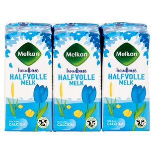 Melkan Houdbare halfvolle melk 6x200ml
