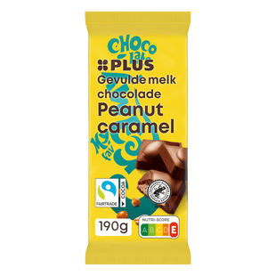 Gevulde chocoladereep pinda karamel