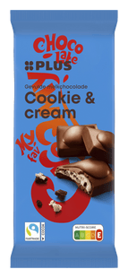 Gevulde chocoladereep cookie cream