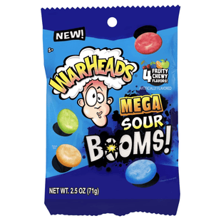 Warheads Mega Sour Booms Fruit