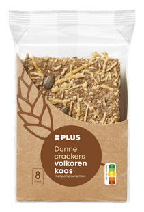Dunne crackers volk kaas pomp