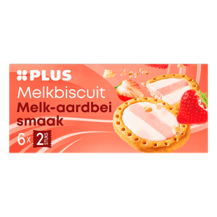 Melkbiscuit melk/aardbei
