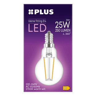 Lampe 25W Kugel kleine Fassung klar