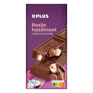 Chocoladereep melk rozijn hazelnoot FT
