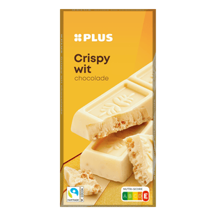 Chocoladereep wit ricecrisp Fairtrade