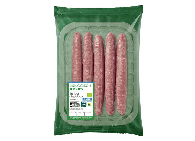 Biologisch  Runderchipolata 5 stuks