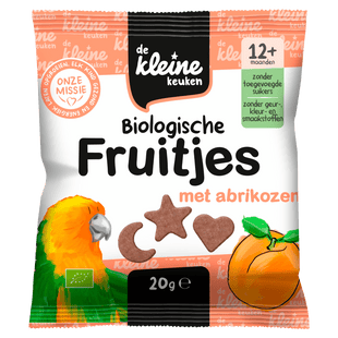 De Kleine Keuken Bio fruitjes met abrikoosjes 12+