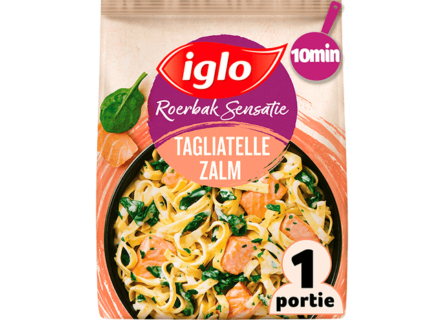 Iglo Roerbaksensatie Tagliatelle met zalm