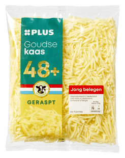 Gouda jung gereift 48+, gerieben