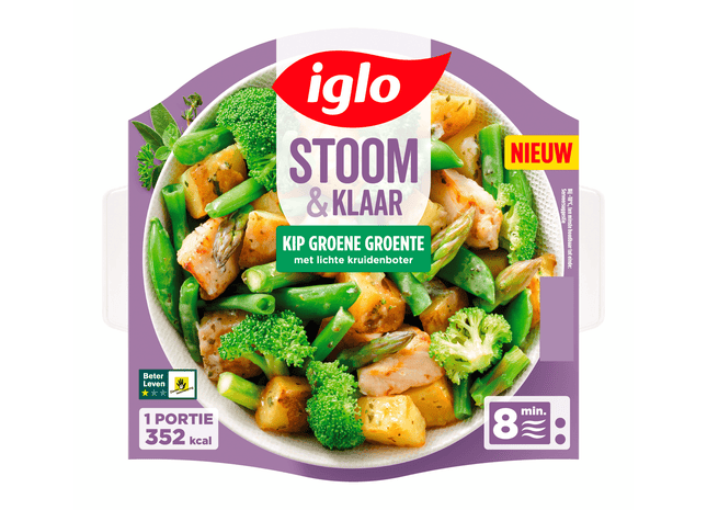 Iglo Stoom & klaar kip groene groente