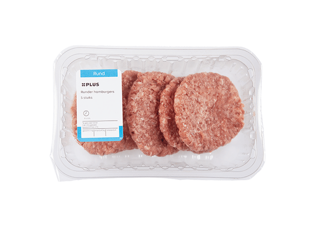 Runder hamburgers 5 stuks