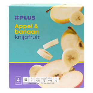 Knijpfruit appel & banaan 4x90gr