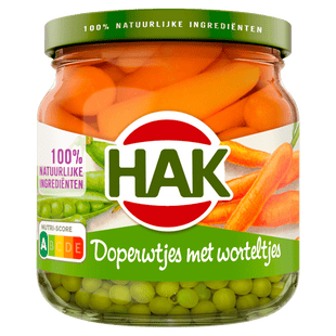 Hak Doperwtjes met worteltjes