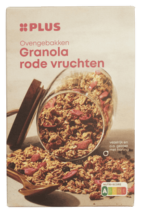 Granola rode vruchten
