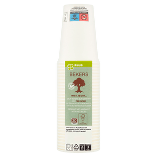 Beker wit karton 180ml FSC