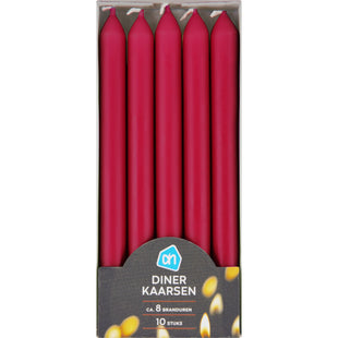 Dinerkaarsen rood 8 uur