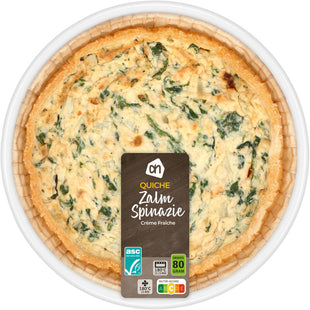 Quiche zalm spinazie