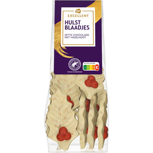 Excellent Hulstblaadjes witte chocolade hazelnoot