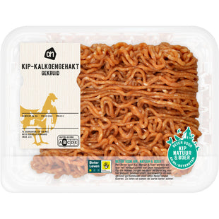 Kip-kalkoengehakt gekruid