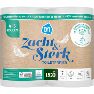 Eco Recycle toiletpapier 3-laags 4=6 rollen