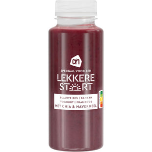 Lekkere start blauwe bes banaan yoghurt