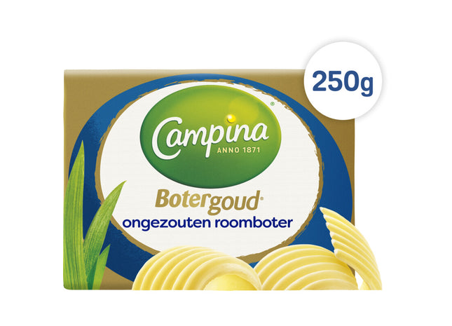 Campina Botergoud ongezouten roomboter