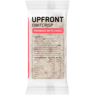 Upfront Eiwit crisp witte chocolade framboos