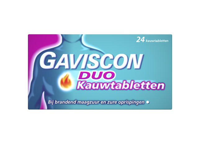 Gaviscon Duo kauwtabletten bij brandend maagzuur
