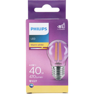 Philips Led fil kogel helder E27 40W