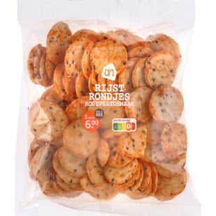 Rijstrondjes rode pesto smaak