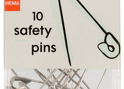 safety pins large - 10 pcs