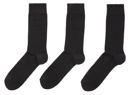 men's socks organic cotton - 3 pairs black