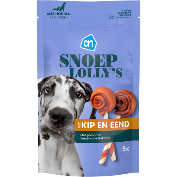 Snoeplolly's met kip en eend