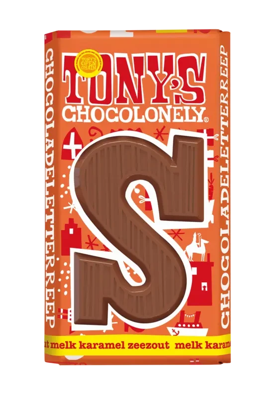 Tony's Chocolonely Chocoladeletterreep melk karamel zeezout