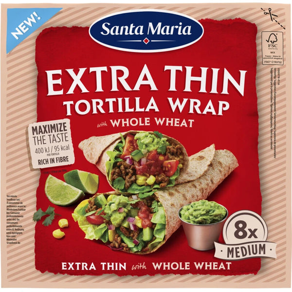 Santa Maria Extra dünne Vollkorn-Tortillas Medium
