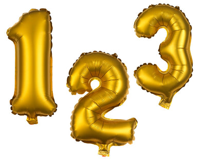 foil balloon numbers 0-9 gold