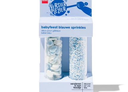 decorating fun edible sprinkles - baby party blue
