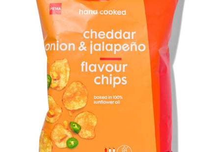 chips with cheddar, onion, jalapeno 125gram