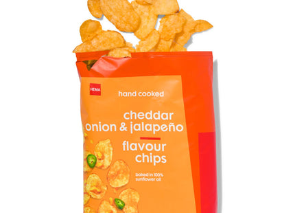 chips with cheddar, onion, jalapeno 125gram